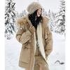 JZ ANNAKO Women's Fur Collar White Duck Down Puffer Jacket
