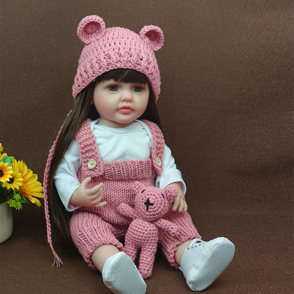 55cm dětská silikonová vinylová panenka Reborn pro dívky Princezna Roztomilá Bb Newborn Realistická měkká sada panenek Princezna Roztomilé dárkové hračky pro děti