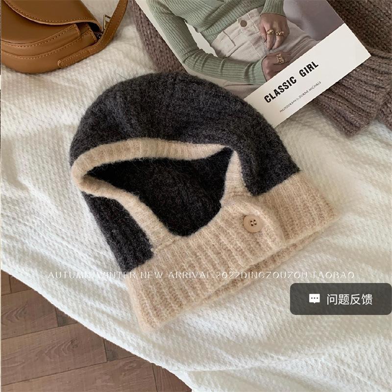 

JYL TS DIY Letter Beanie Scarf Women Winter Warm Knit Hat Scarf Set Acrylic 1222Mao12325 середній фіолетовий колір