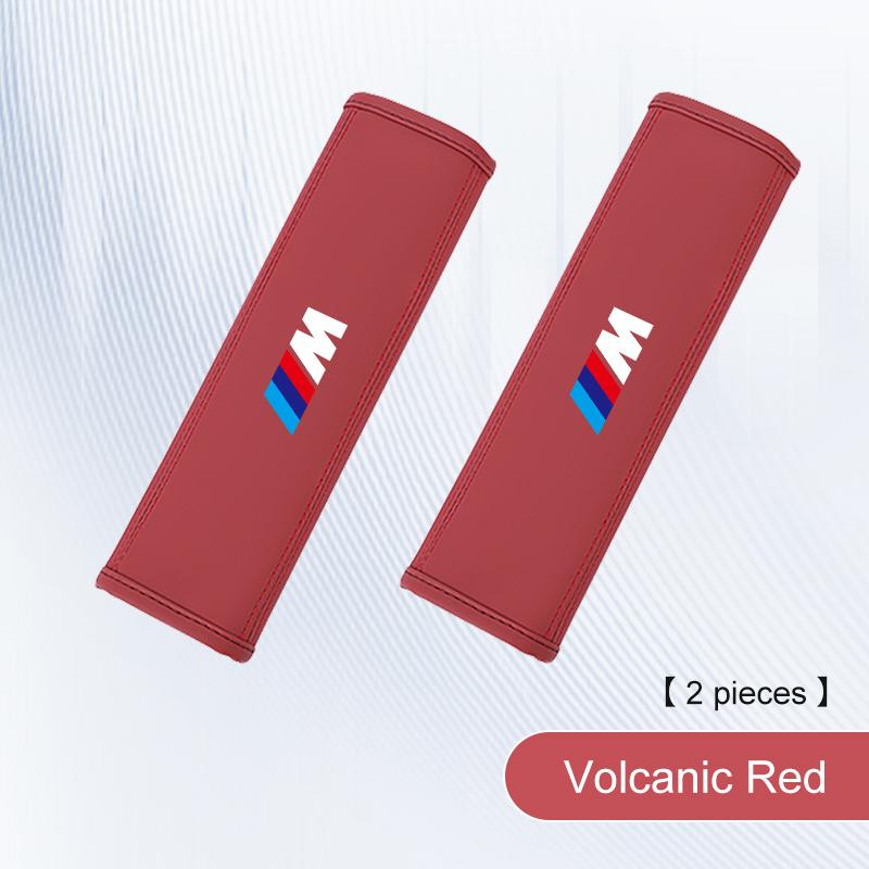 2Pcs Car Seat Belt Covers For BMW M 1 3 4 5 6 7 Series X1 X3 X4 X5 G20 G38 F48 E36 Microfiber Leather Protective Pad Accessories FCT7