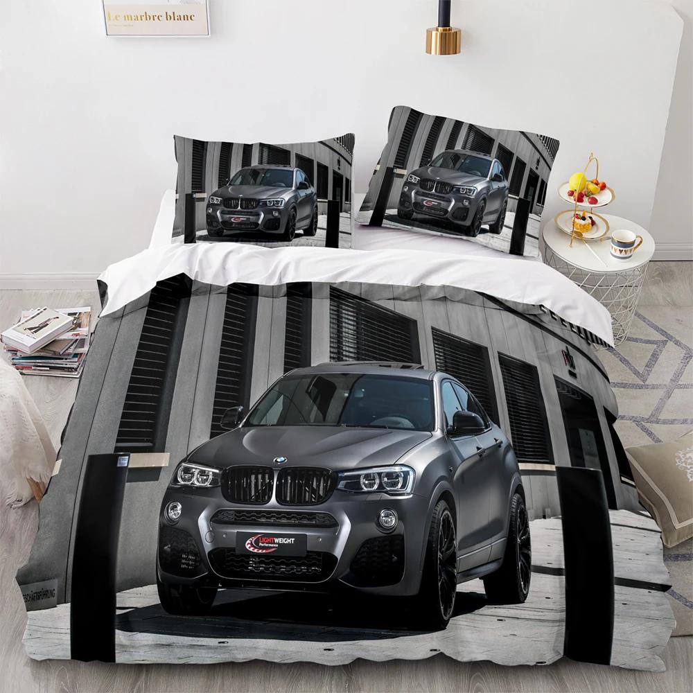 Sports Car Racing Bedding Set Single/Twin/Full/Queen/King Size SUV Truck Duvet Cover Set Aldult Kid Bedroom Supper Sports Car