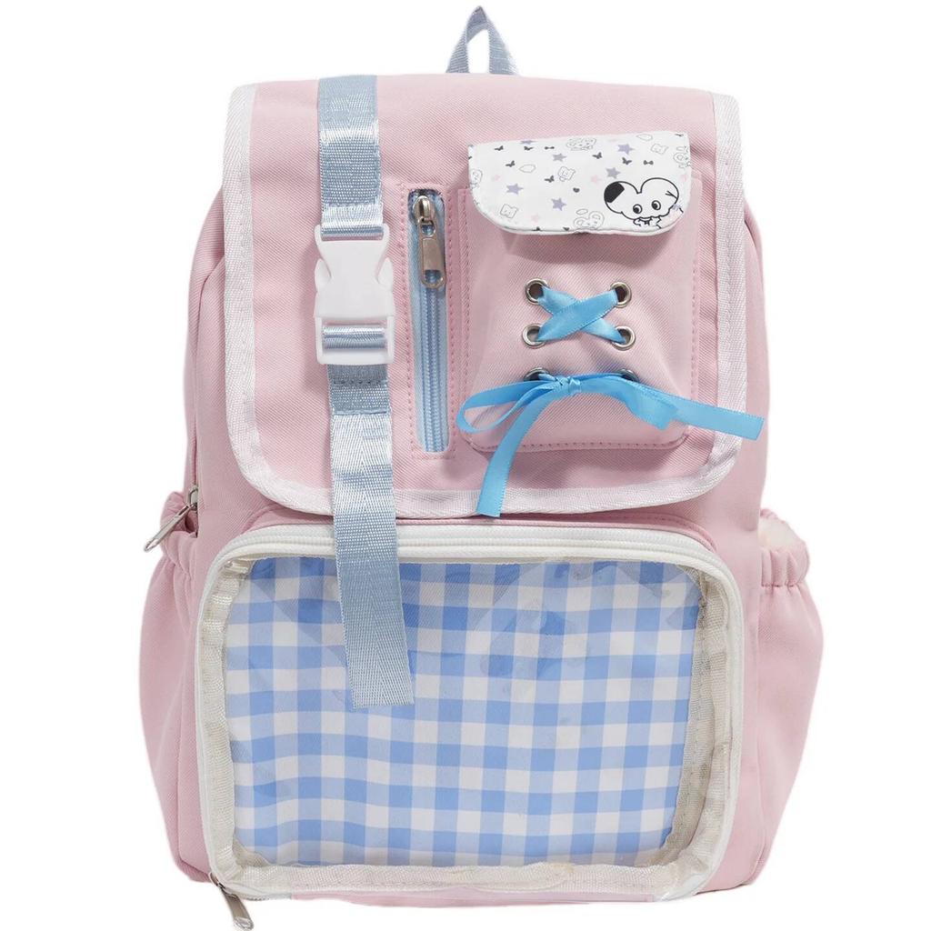 New Y2K Ita Backpacks Cute Girls Transparent Bags Students Diy Display Schoolbag Large Capacity Knapsack Casual Travel Rucksacks