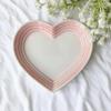12cm Gradient Heart-shaped Ceramic Dishes, Underglaze Color Simple Tableware,Dip Dish Desserts Snacks Plate Utensils for Kitchen