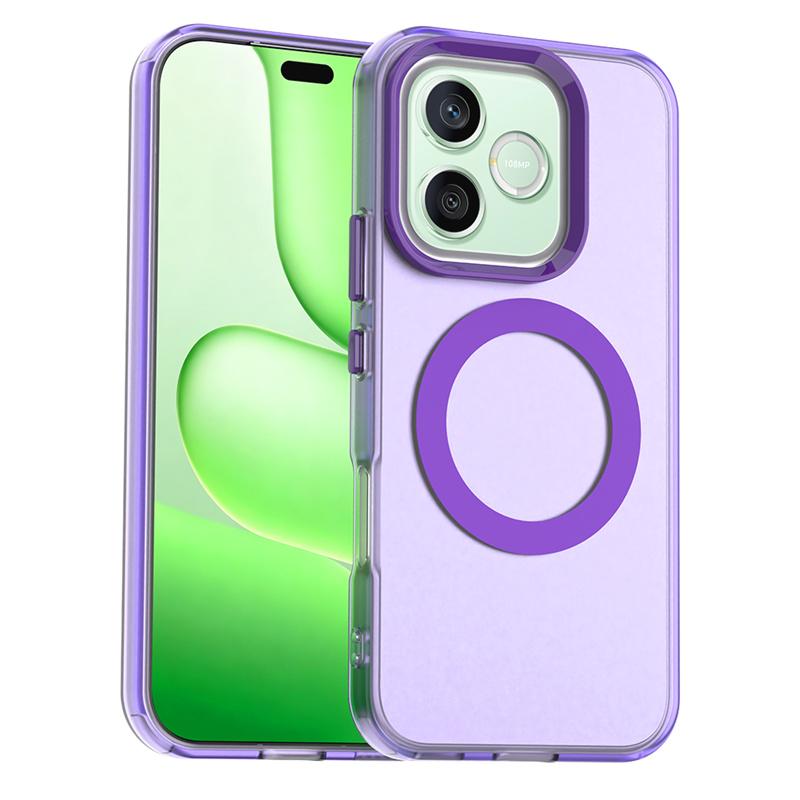 Magnetic Wireless Charging Case For Honor 600 Lite 5G Cover Candy Colors Transparent Shell Fundas Coque