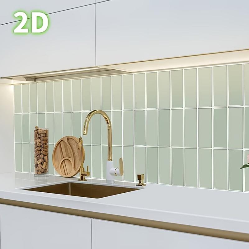 5/10Pcs Non Fading Wall Tile Stickers Peel and Stick Waterproof Oil Proof Heat Resistant for Dining Area Wall Decoration