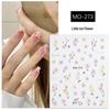 5D Embossed Floral Nail Art Stickers - Colorful Summer Small Ice Flowers