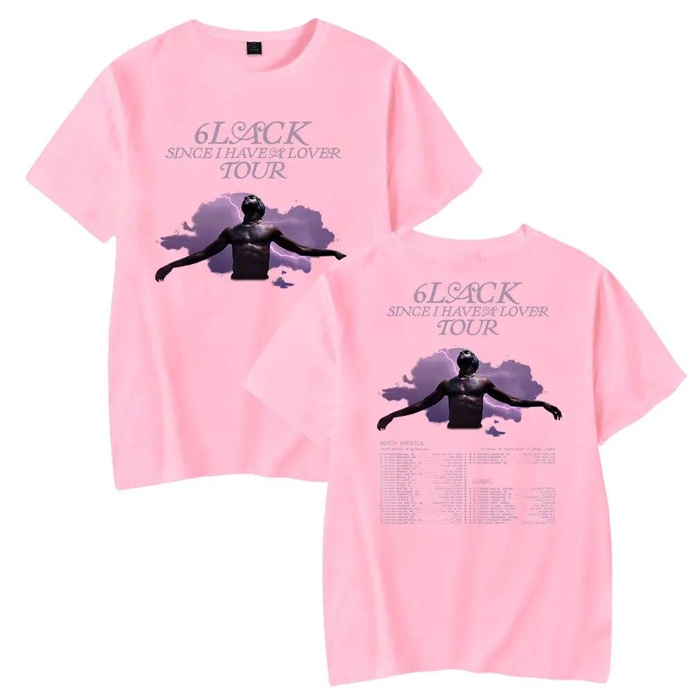 6Lack Since I Have A Lover Tour T-shirt Fashion Crewneck Short Sleeve Tee Women Unisex's Tshirt 2023 Hip Hop Clothes Unisex
