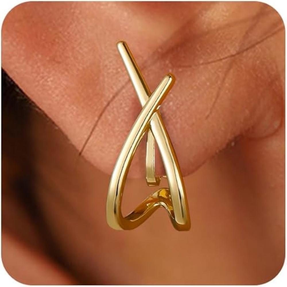 14K Gold Plated Clip on Earrings for Women Trendy Dainty Earrings Hypoallergenic Minimalist Non Pierced Earring Jewelry Gifts