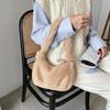 Fashion Solid Color Underarm Shoulder Bag Women Plush Soft Fluffy Fur Winter Hobo Bag
