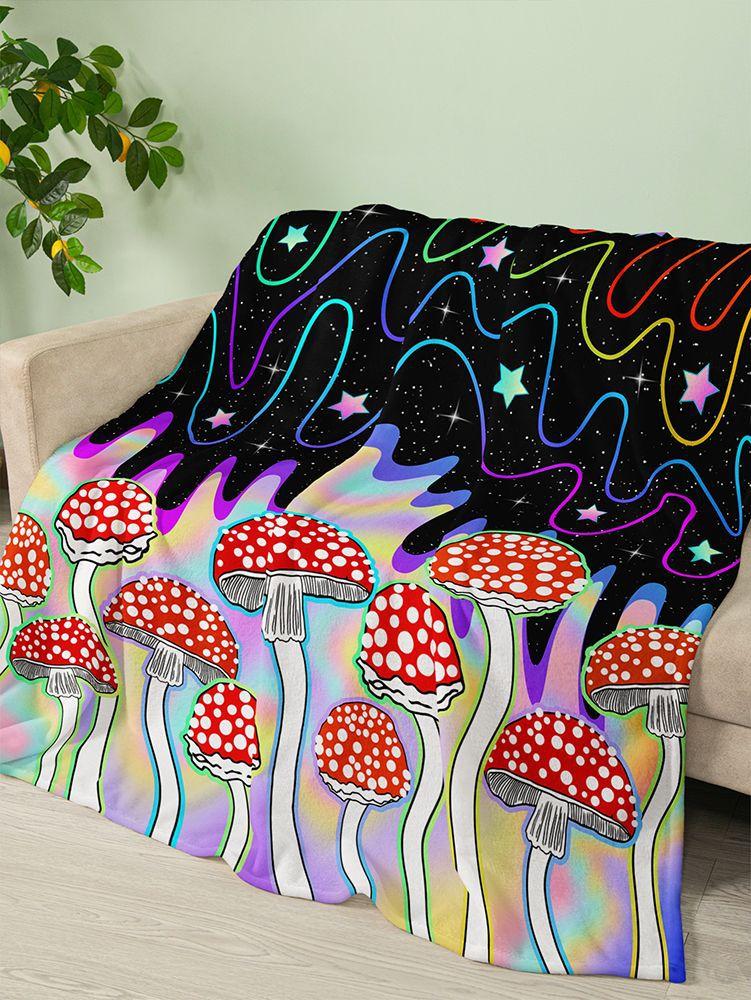 Flannel Blanket Magic Animal Mushroom Blanket Crystal Fleece Blanket Spring And Autumn