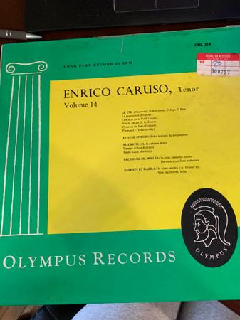 

LP Record ENRICO CARUSO Enrico Caruso Tenor Volume 14 ORL314 Olympus Records UK Classical Used