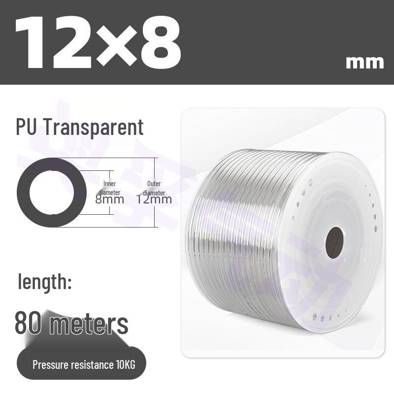Transparent PU Air Hose for Compressors: Sizes 3-22mm