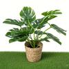 Artificial Turtle Back Leaf High Grade Simulation Of Fake Flowers 18 Fork Turtle Back Leaf Creative Simulation Plant Wall Potted