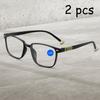 2PCS Fashion Reading Glasses for Men Women Anti Blue Light Reading Eyelasses Lightweight Frames Glasses