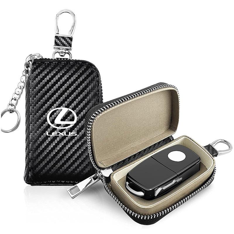 WRSP5 Carbon Fibre leather Car Key Bag Men's Storage Case For Lexus GX460 Ct200h IS250 ES 220D IS200 Fsport GS GX IS LS LX NX RX UX CT