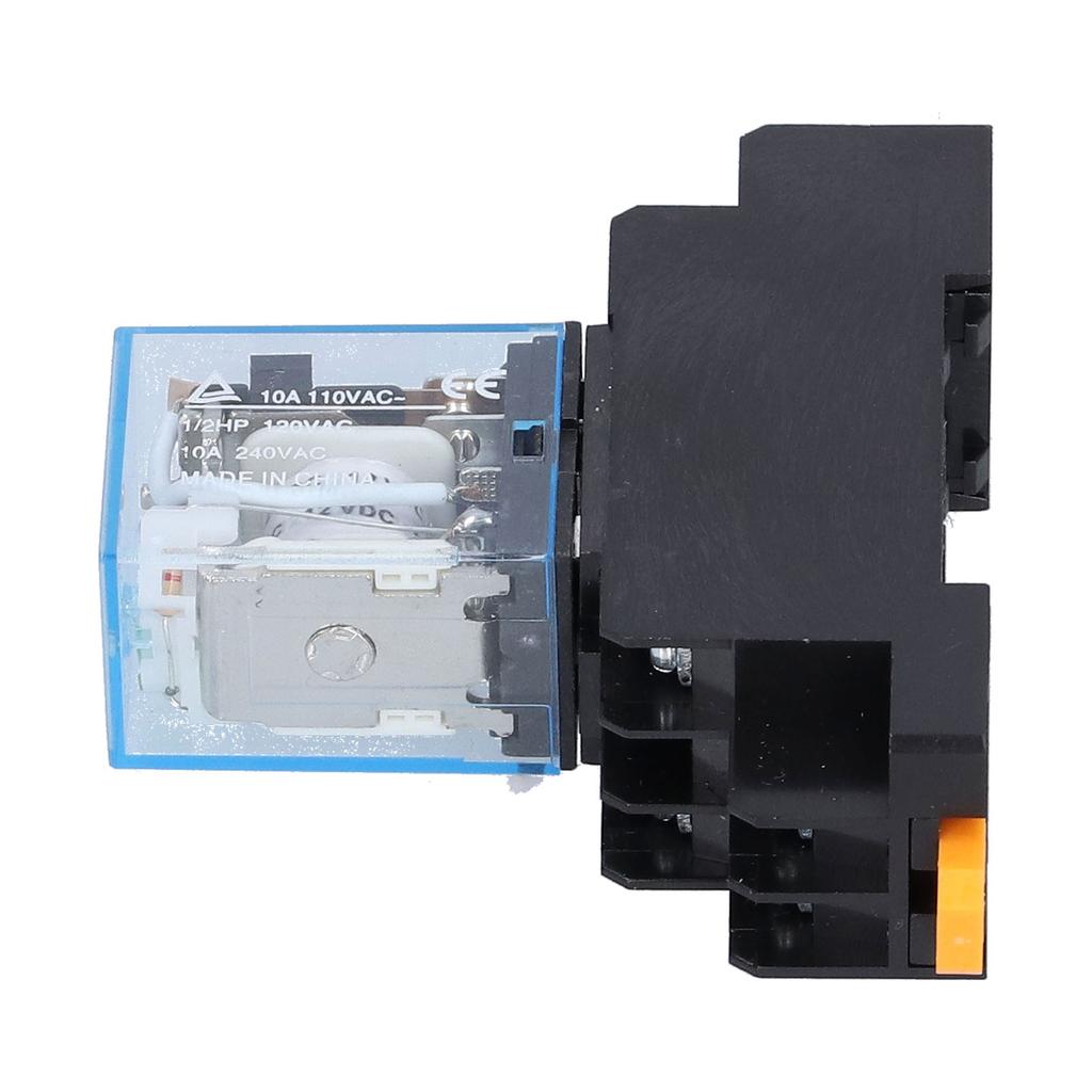 LY2NJ 8 Pins Electromagnetic Power Relays with Socket Base Indicator Light for Motors Industrial Relays 10ADC12V