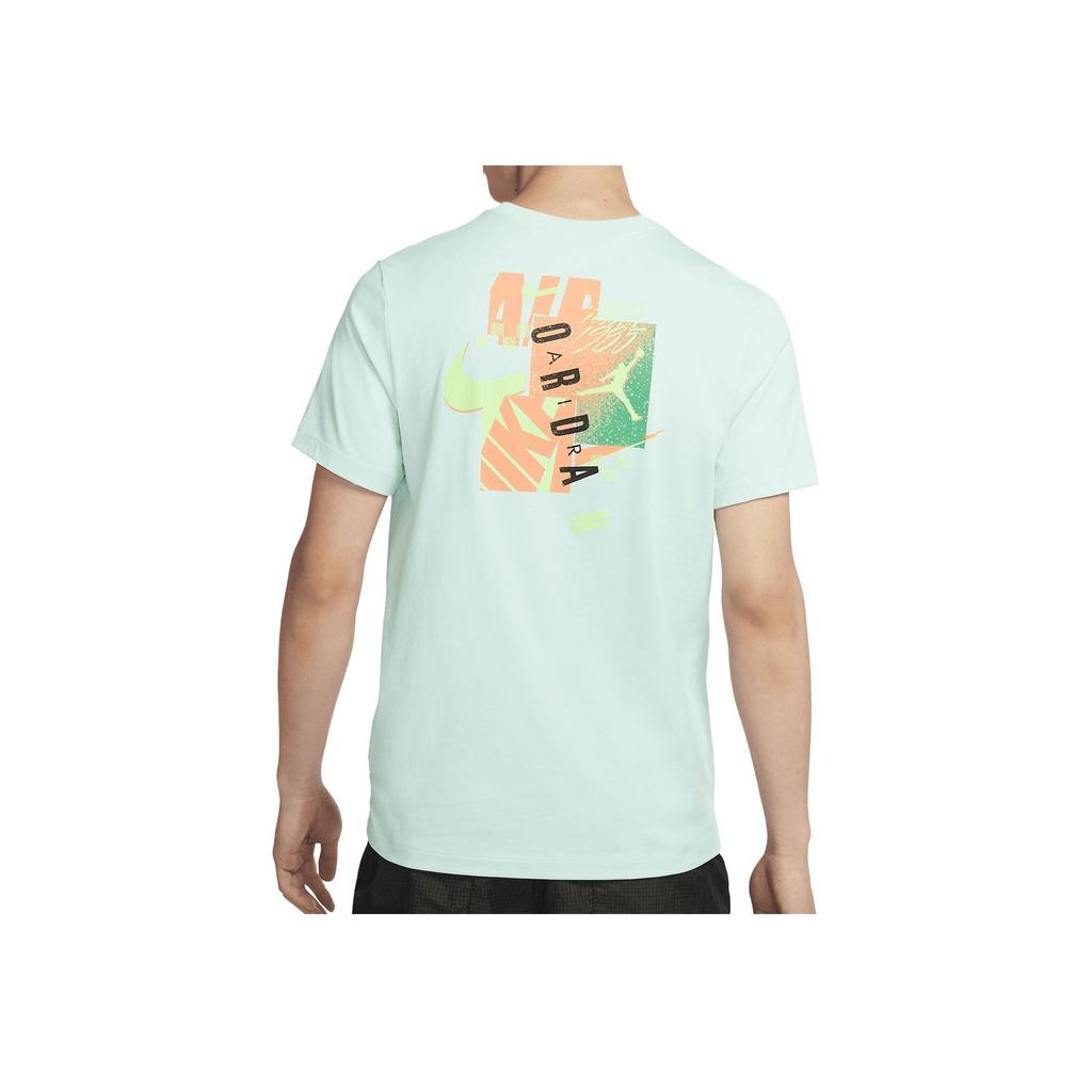 Jordan Alphabet Logo Print Casual Sports Short Sleeve T-Shirt Men Tops Light-Green CZ8391-307
