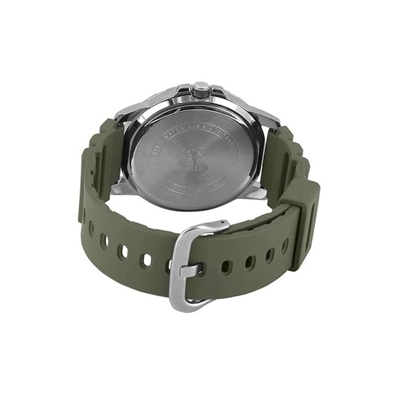 Casio Waterproof To 50 Meters, Quartz Movement, Resin Strap, Japanese and Korean Watch, Men's Watch, Black Dial MTP-VD01-3EV