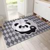 Entrance Doormat Panda Rabbit Pattern Room Decoration Carpet Living Room Wear-resistant Dirt Resistant Rug Home Decoration