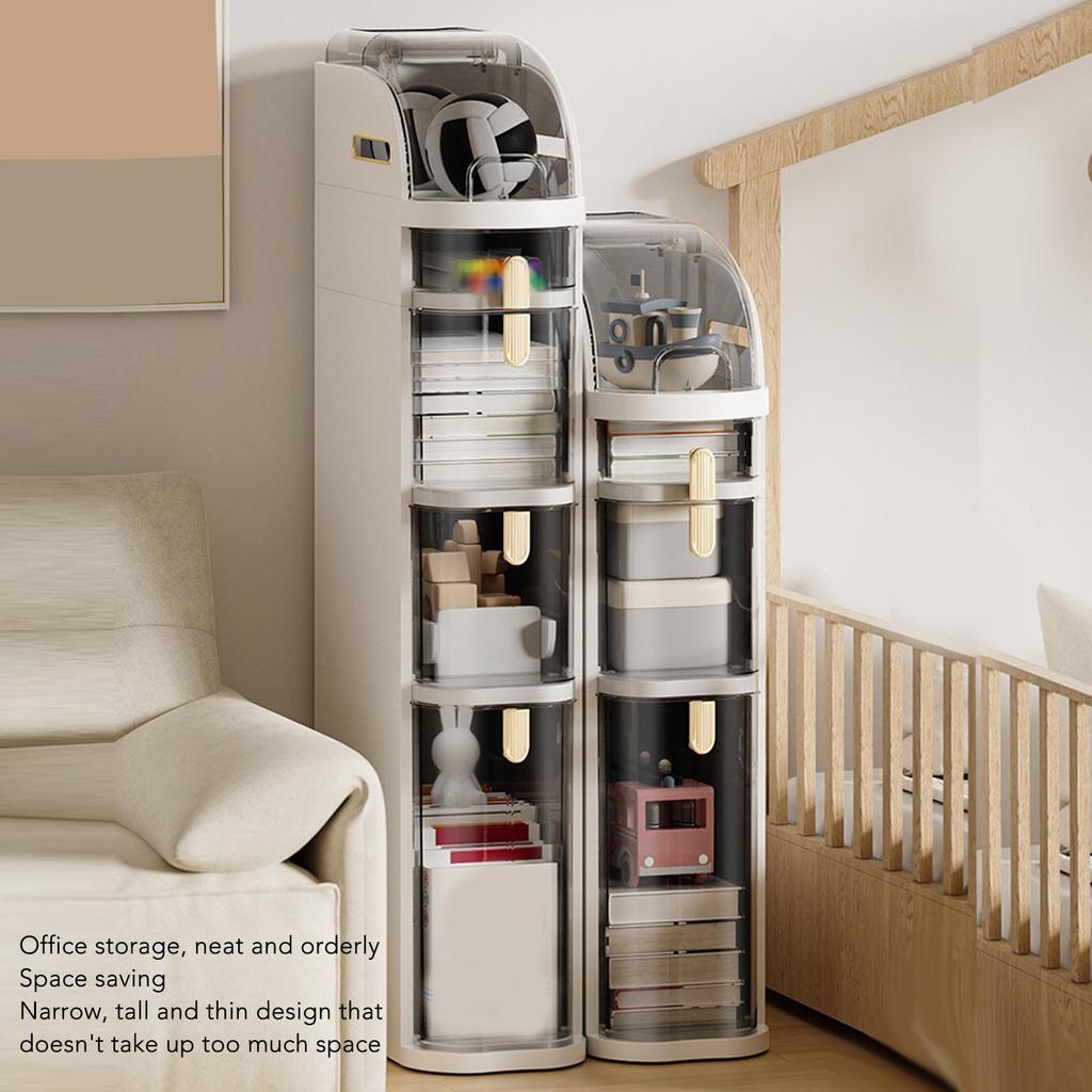 Small Spaces Gaps Cabinet Clear Drawers Narrow Tall Slim Seam Cabinet Vertical Storage Unit for Bathroom Kitchen