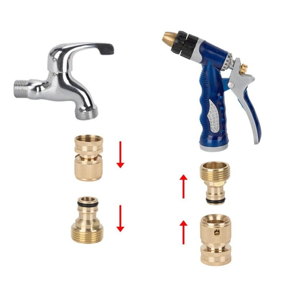 3/4 Inch Thread Brass Quick Connector Male Female Threads Water Hose Connector Water Connection