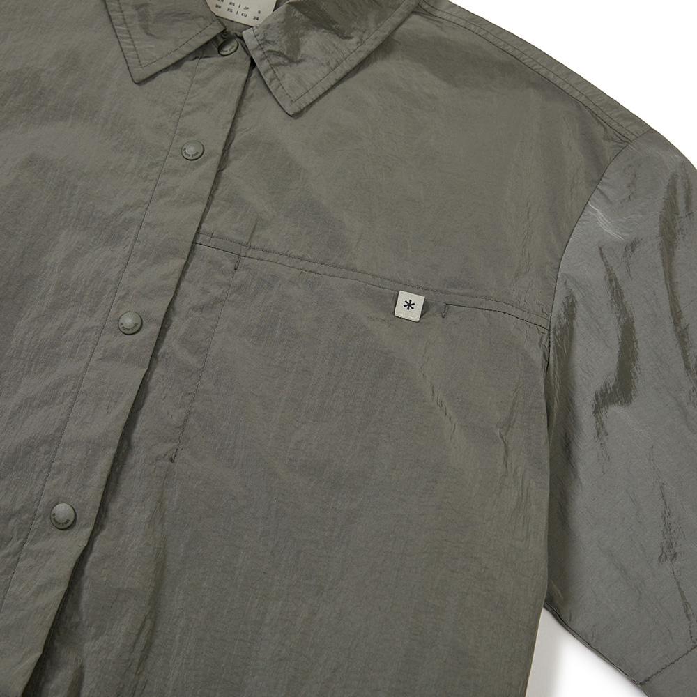 SNOWPEAK Bright Women's Semi Crop Short Sleeve Shirt Olive (S24MWFSH75)