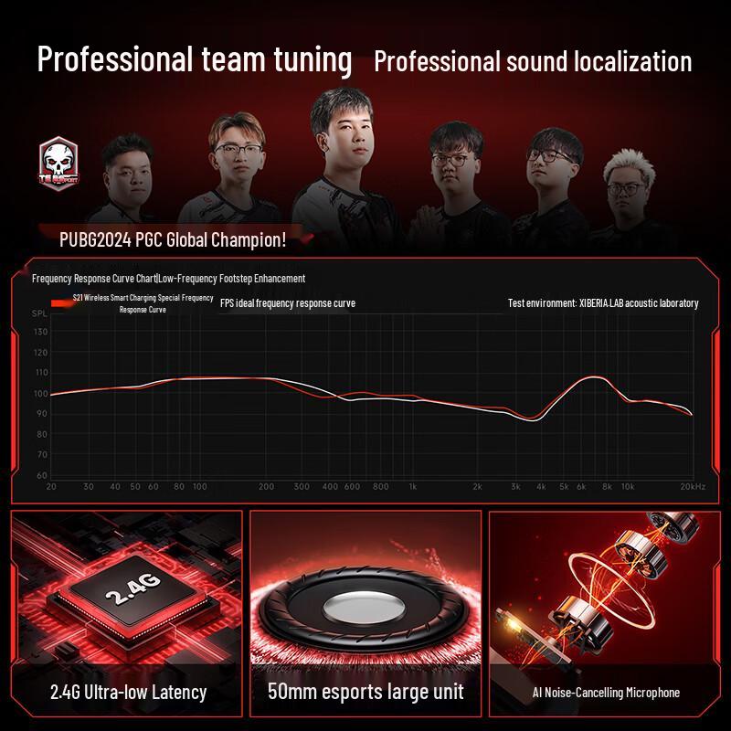 XIBERIA S21 Wireless Gaming Headset with Charging Dock