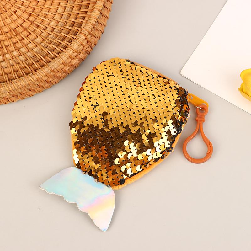 Lovely Sequined Mermaid Tail Coin Purse Cute Small Wallet Money Change Pouch Earphone Storage Bags For Children Gifts