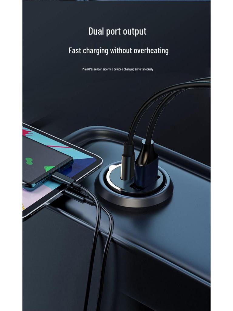 Super Fast Car Charger for Xiaomi, Huawei & Apple Phones - Concealed Cigarette Lighter Adapter