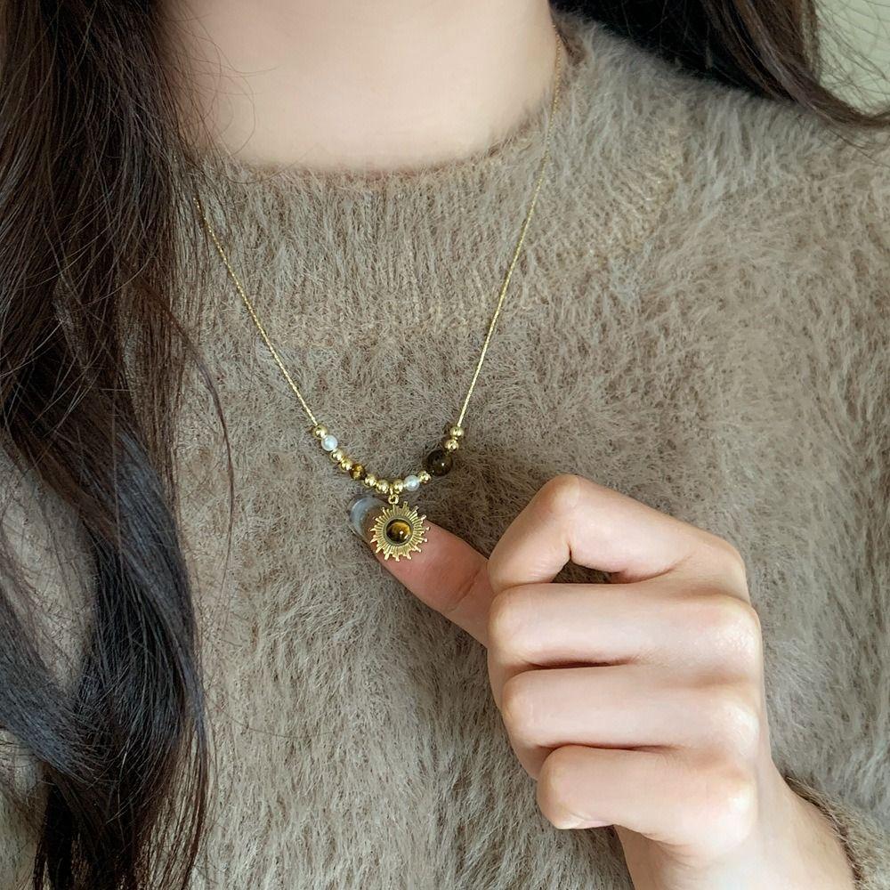 Vintage Chains Necklaces Gold Temperament Clavicle Chain New Stacking Choker  for Women Girl