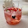 Korean Smile Glass Cup Cute Transparent Drinkware Stackable Transparent Bottle Breakfast Drinking Cups Coffee Utensil Couple Mug