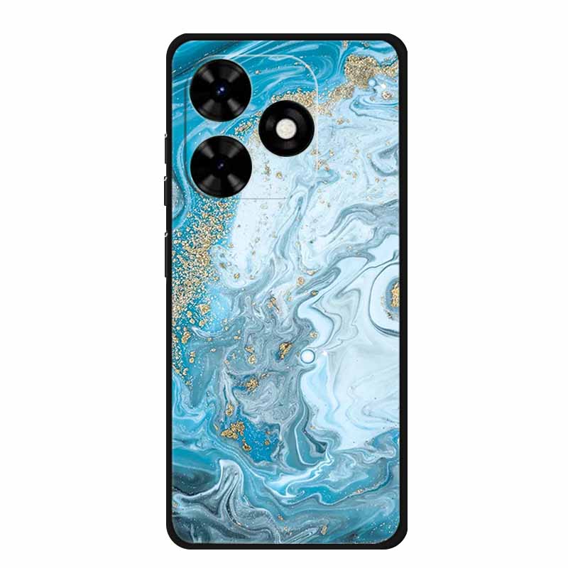 For Tecno Spark Go 2024 Case Luxury TPU Silicone Soft Back Cover Phone Cases for Tecno SparkGo 2024 BG6 Shockproof Flower Fundas