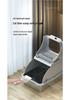 Meow & Cross-Border Stainless Steel Cat Litter Box with Flip Lid, Anti-Splash Design with Raised Edge, and Non-Stick Base.