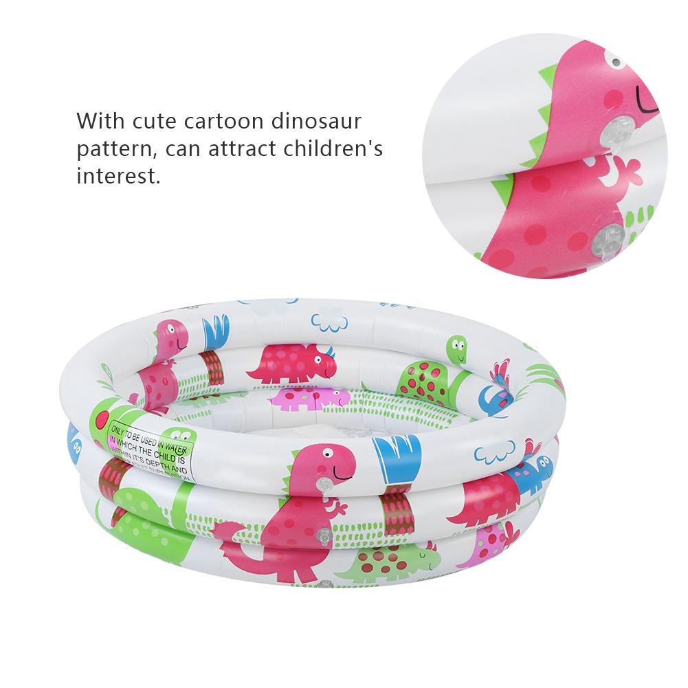 Cartoon Dinosaur Pattern Round PVC Inflatable Swimming Pool Bathtub for Children Kid