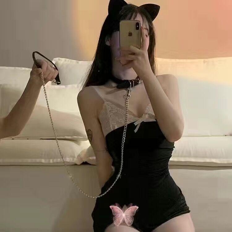 Hyunya Same Flat Buckle Belt Choker Collar Collarbone Collar Female Dark Sex Necklace