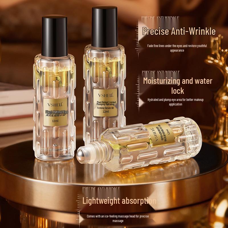 Sérum de Ojos Vegano con Retinol, Ideal para Viajar: Firmeza, Antiarrugas, Elasticidad e Hidratación para Líneas Finas