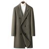 Wool Coat Men's Autumn and Winter Double-breasted Long Woolen Trench Coat Handmade Double-sided Woolen Coat Coat