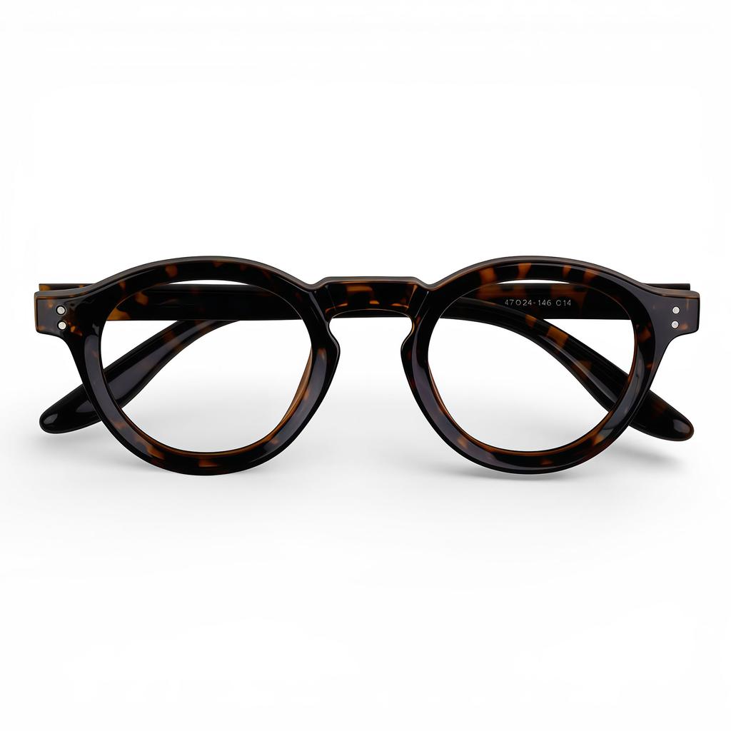 Adije Hazin (Brown) Yu1007 Eyeglass Frames Horn-Rimmed