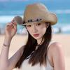 Summer straw hat men's and women's foldable cowboy hat outdoor sun protection visor hat beach hat big brim sun hat