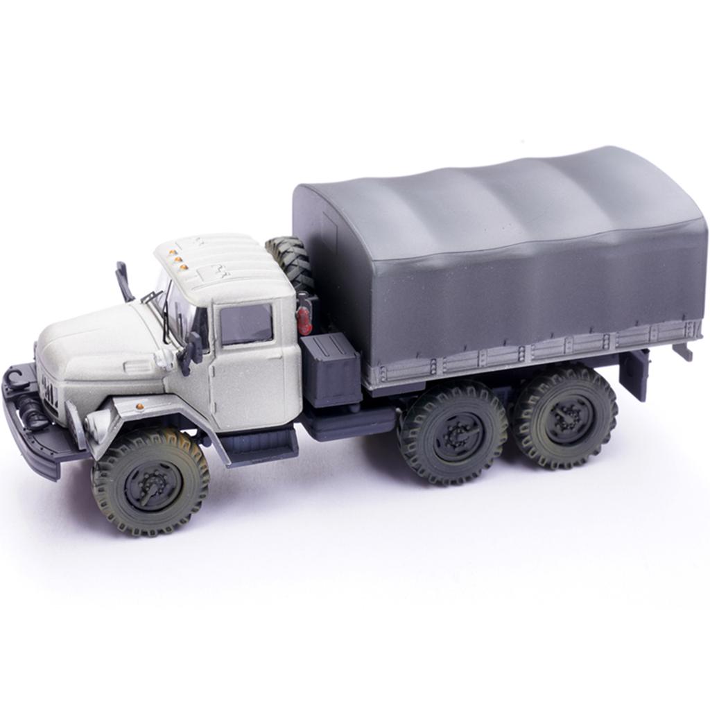 1/72 PZA12064LC Russian ZIL-131 Military Truck Model White Coating Finished Product Collection Model