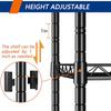 5-Wire Shelving Metal Storage Rack Adjustable ShelvesStanding Storage Shelf Units for Laundry Bathroom Kitchen Pantry Closet Bl