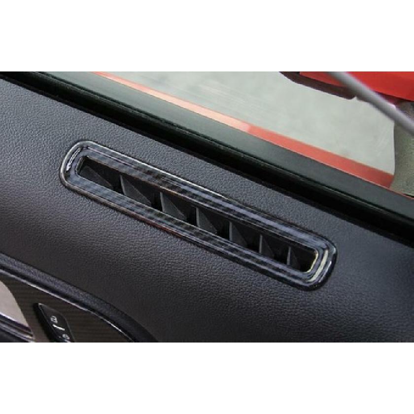 For Ford Mustang 2015- Carbon Fiber Inner Door Air Outlet Vent Cover Trim