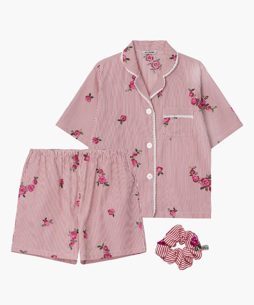 Joseulaunji (W) Ruby Short Pajama Set (With Scrunchie)