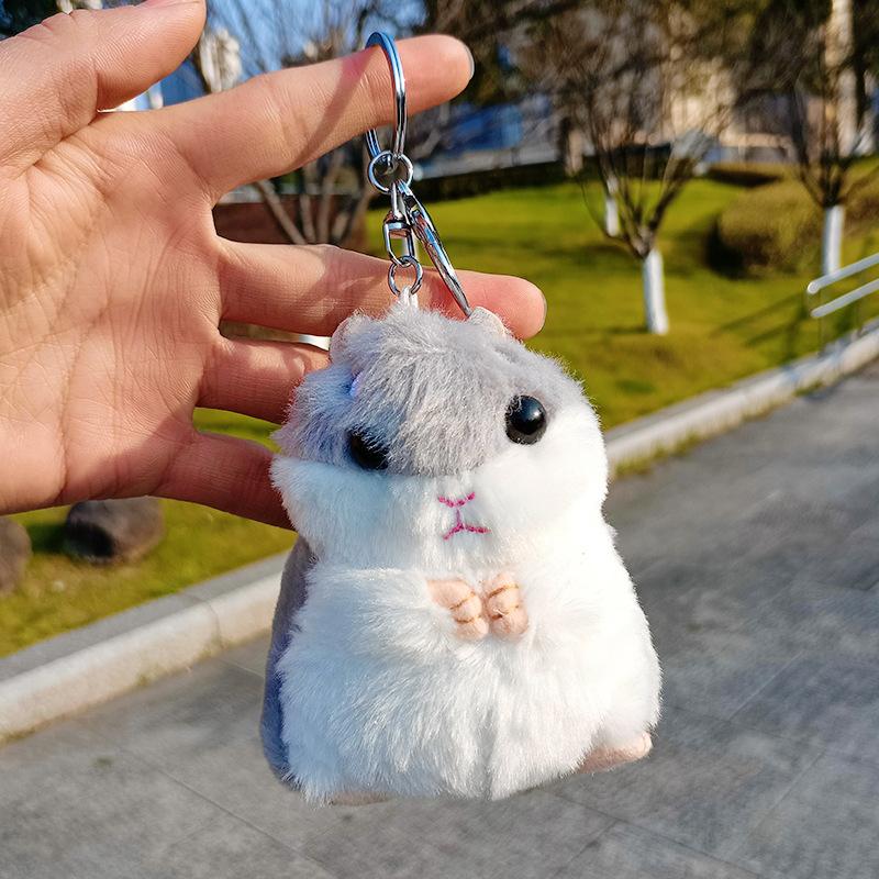 New Cute Plush Toys Kawaii Bag Backpack Pendant Keychain Stuffed Animals Kids Toys for Children Girl Birthday Gift Hamster Doll