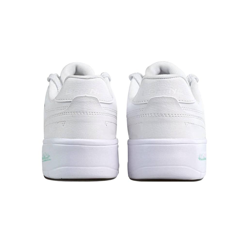 Li Ning Sycee Synthetic Leather Cushioning Low top Skateboard Shoes Men's White Green AGCT339-6(Team1538-)