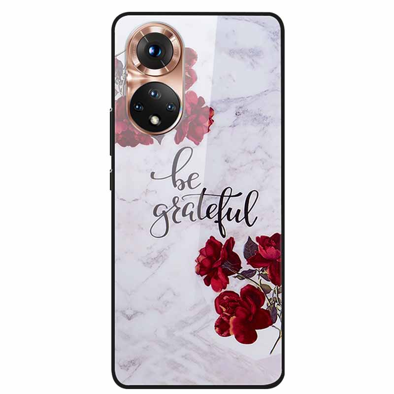 For Honor 50 Case Marble Tempered Glass Back Cover Hard Case For Huawei Honor 50 Pro Phone Cases NTH-AN00 NTH-NX9 Fundas Coque