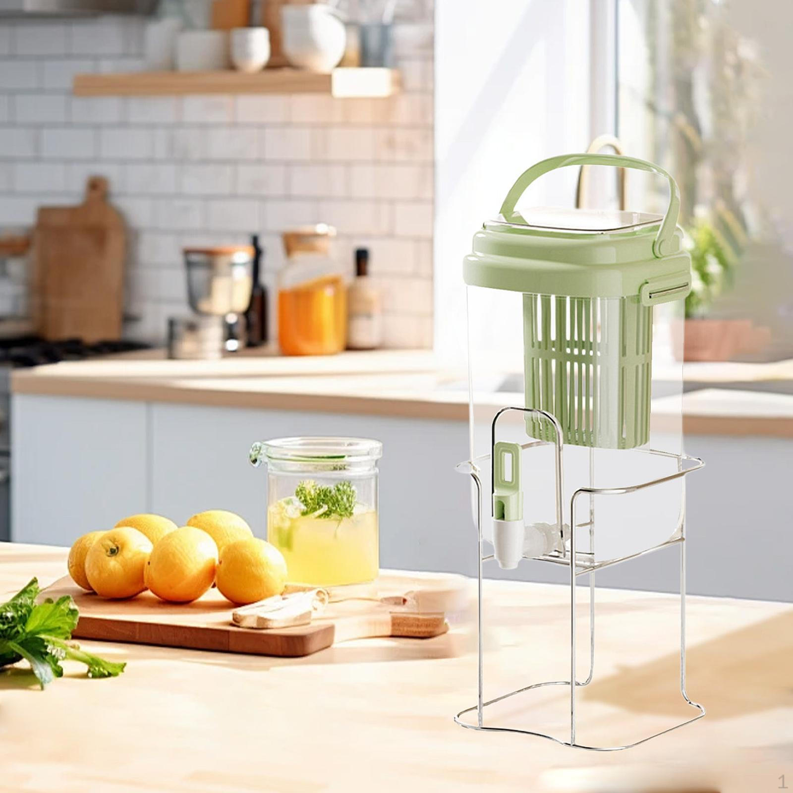 

Диспенсер для напитков Холодный заварочный кран Оборудованный бочкообразный кувшин для воды для лимонада зелёный