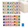 Harz-Mahjong-Spiel, Mahjong-Set mit Nationalflaggen, Geeignet für Männer, Frauen, Jugendliche, Mädchen, Familien, Freunde und Urlaube.