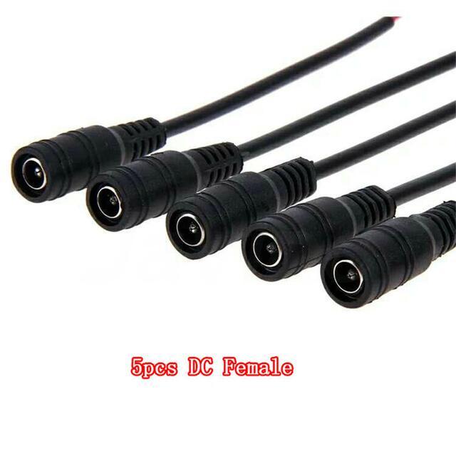 5pcs 5.5x2.1 Plug DC male or Female Cable Wire Connector For 3528 5050 LED Strip Light