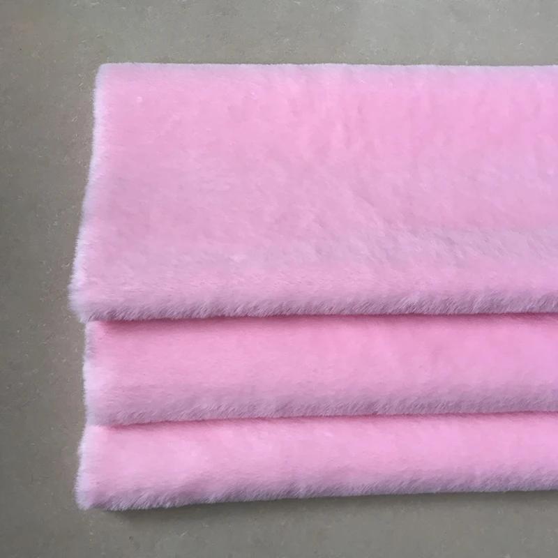 Short Plush Fabric Fur By The Meter for Pillowcases Clothing Sewing High-grade Soft Imitation Rabbit Hair Cloth Plain Thickened